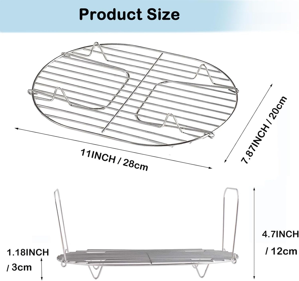 Chrome Pack of 2 Steam and Roast Rack U975