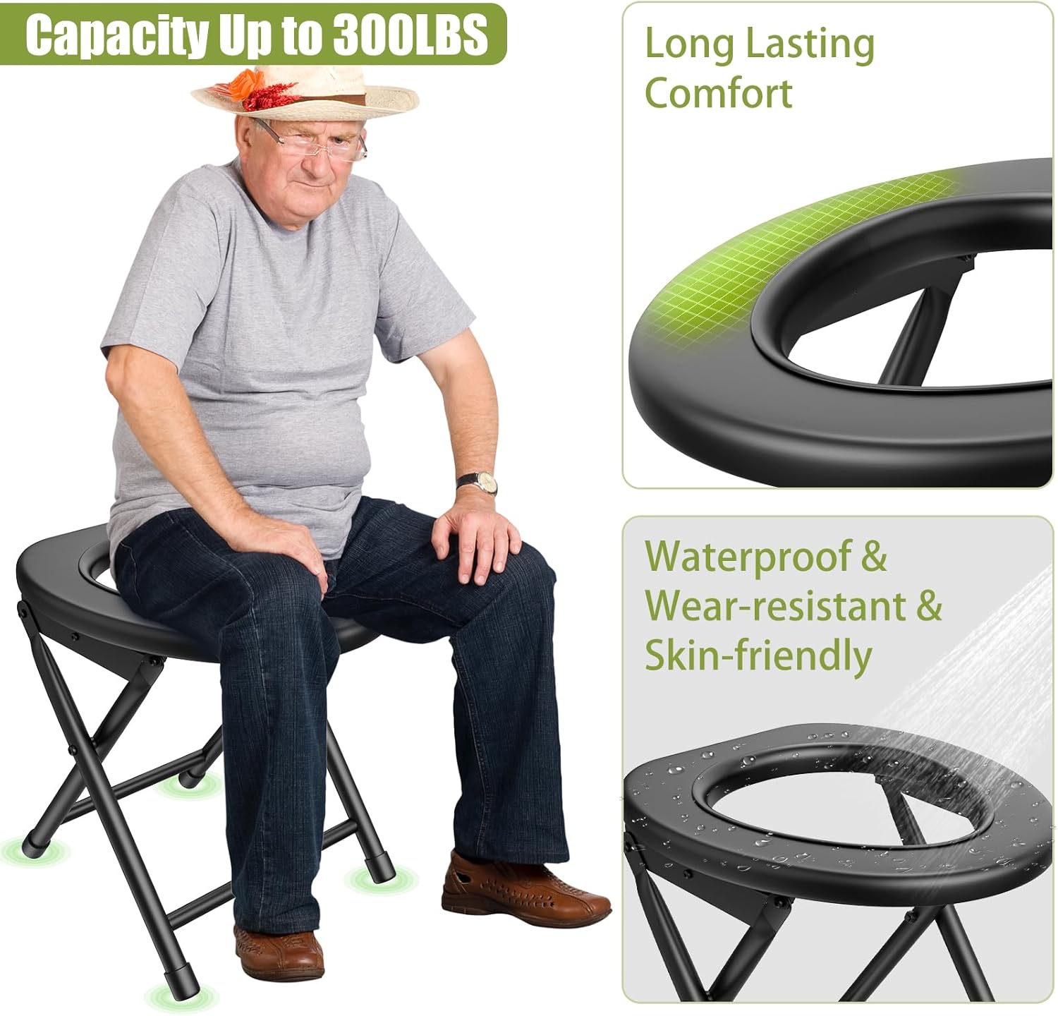 Portable Camping Toilet with Pop up Privacy Tent P31156