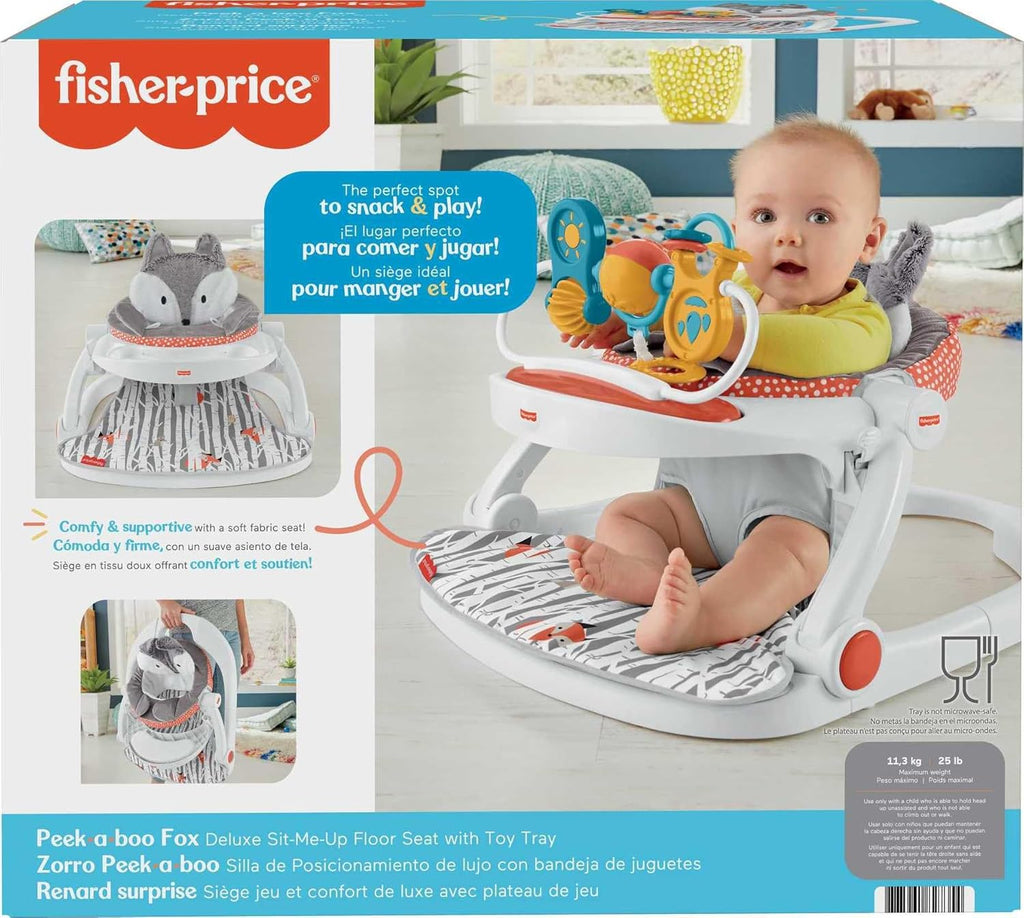Portable Baby Floor Seat with Snack Tray and Toy Bar U22716