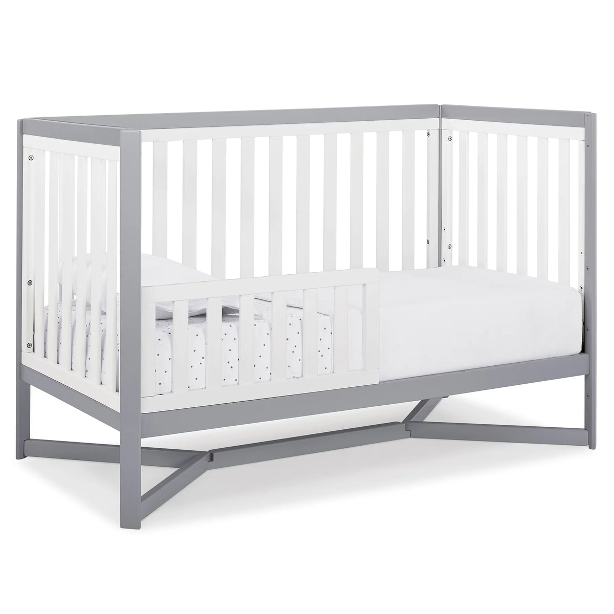 White/Gray 4-in-1 Convertible Crib K41766