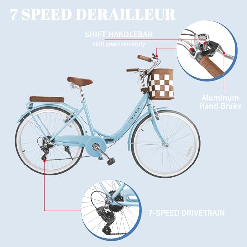 26-Inch 7-Speed Women's Bike with Front Basket N52188