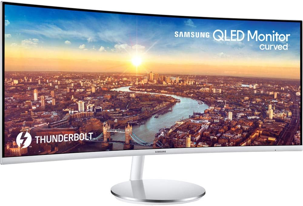 34” Ultrawide QHD Computer Monitor, 100Hz, QLED, Height Adjustable Stand, White V71845