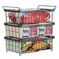 Black 2 Pack Expandable Freezer Organizer Bins D822