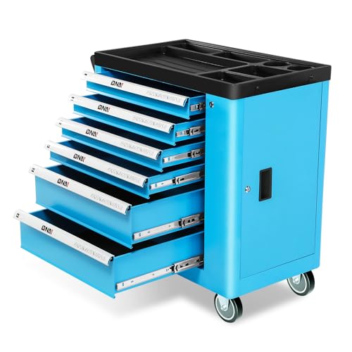 Green 7-Drawer Rolling Tool Cabinet Chest A3743