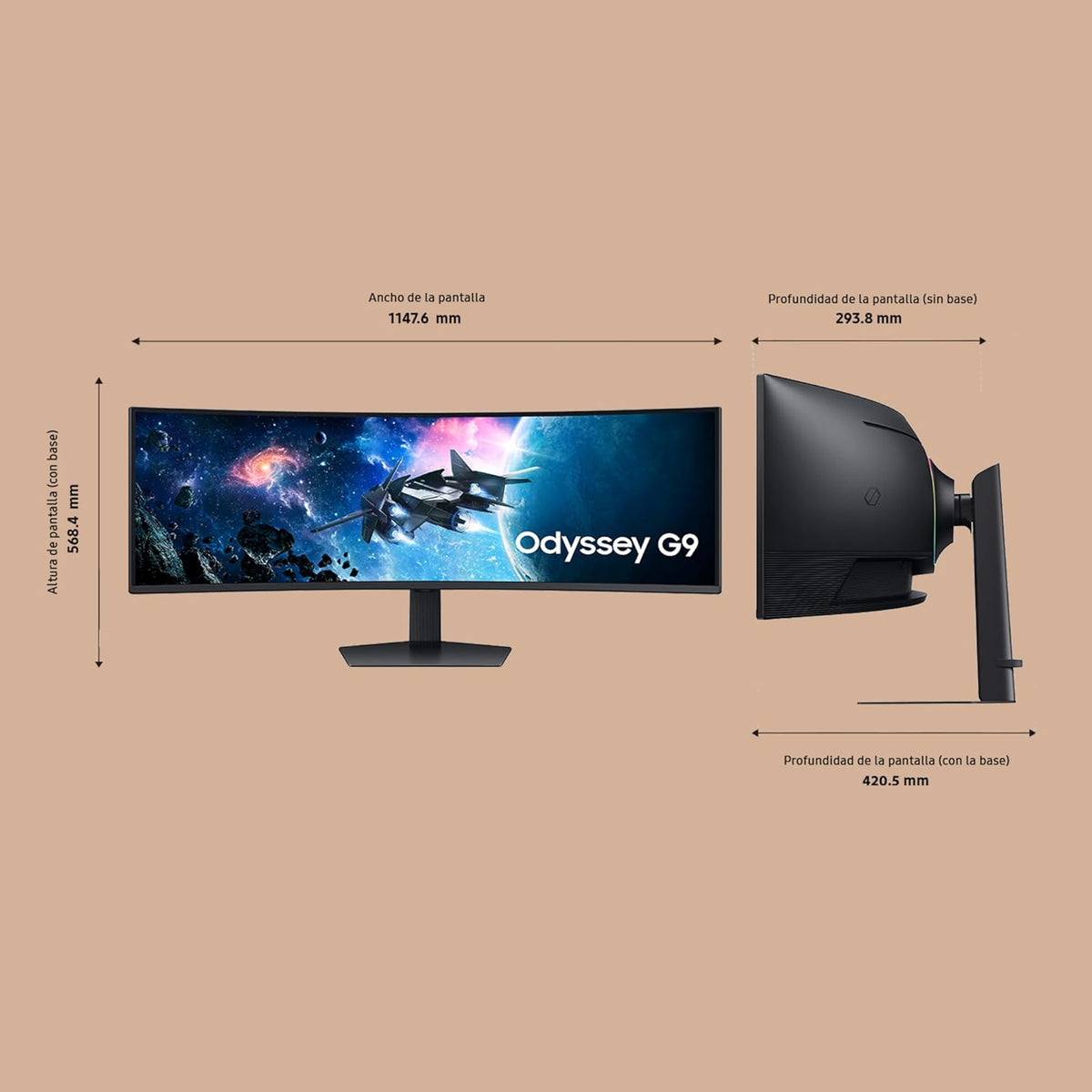 49'' Curved VA Panel DWQHD Gaming Monitor with Adjustable Stand D34880