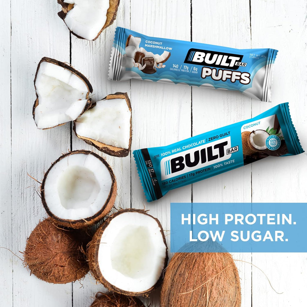 12 Pack High Protein Bars Covered in Real Chocolate Gluten Free A8036