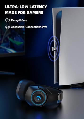 Midnight Blue Wireless Gaming Headset with Noise Canceling Microphone P6272