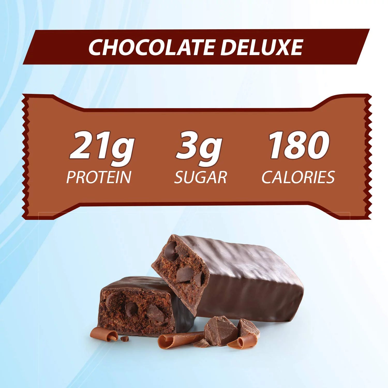 Chocolate Deluxe Protein Bars, 1.76 oz, 12 Count D76853