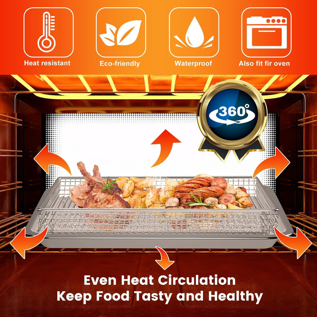 12.2 x 11 Inch Stainless Steel Mesh Air Fryer Basket M5094