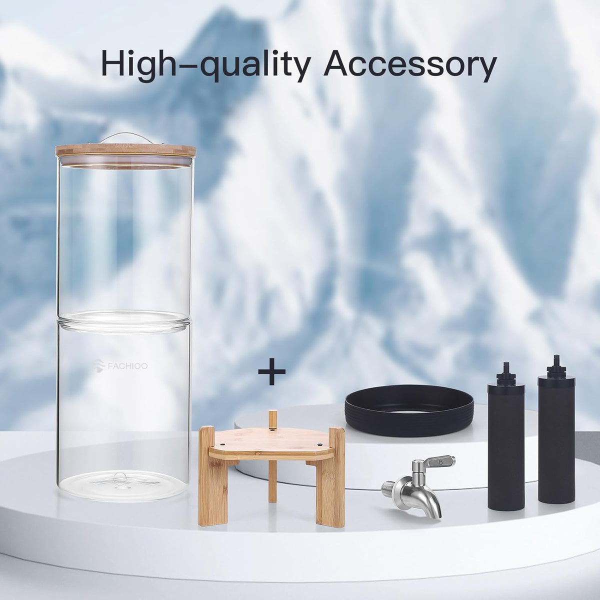2.25 Gallon Gravity Fed Black Carbon Water Filter with 2 Stand E204581