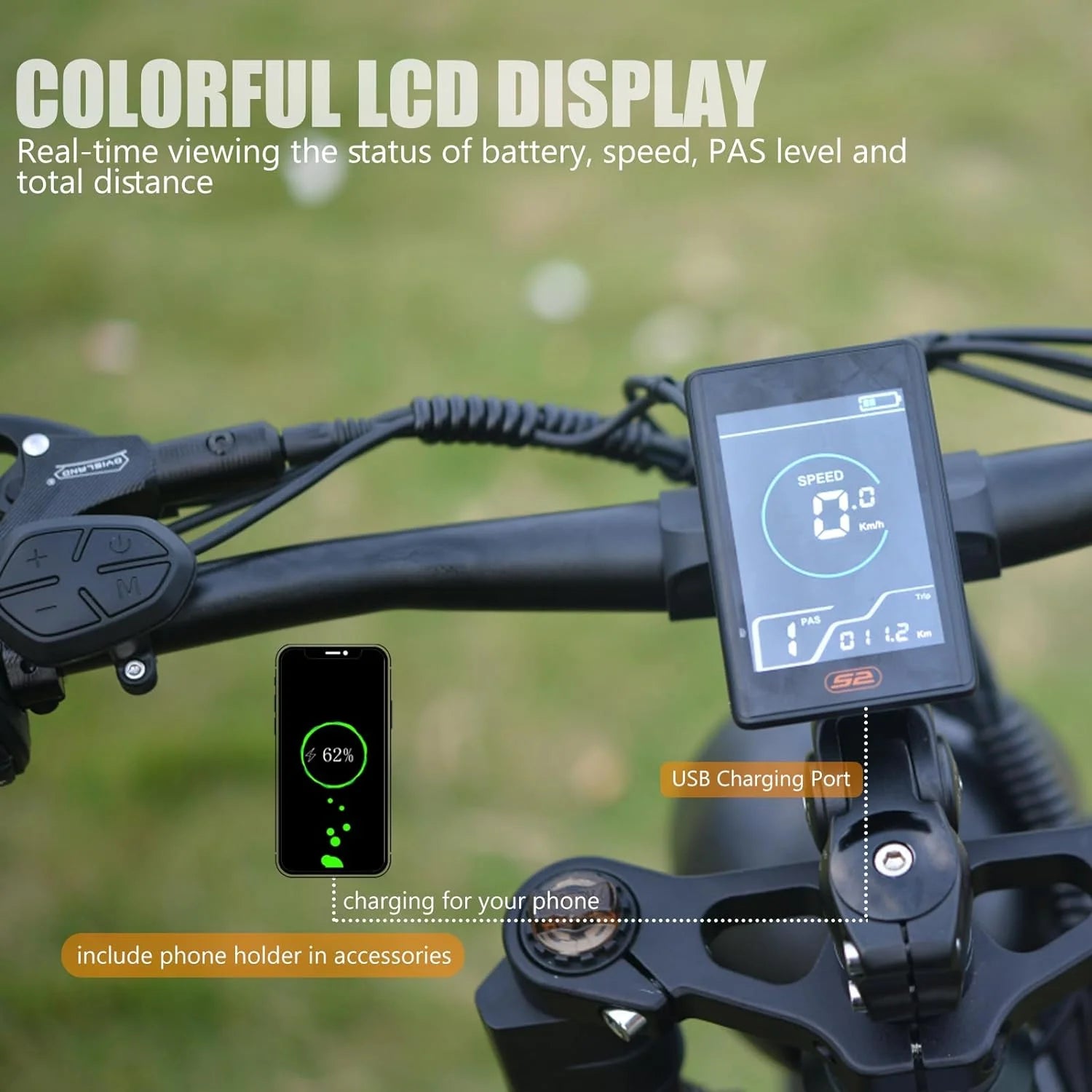 26" Fat Tire Full Suspension Electric Bike A50523