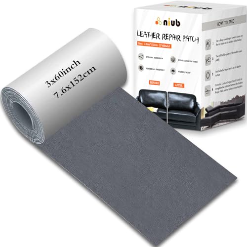 Brown Leather Repair Patch Kit 3x60 inches Waterproof U366158