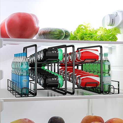 2 Pack Black Stackable Can Storage Dispenser N940776