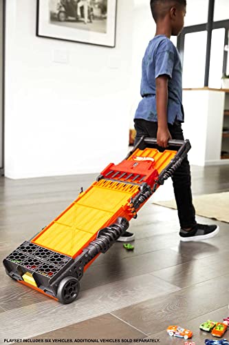 6-Lane Raceway Toy Car Track Set with 6 Cars N29461
