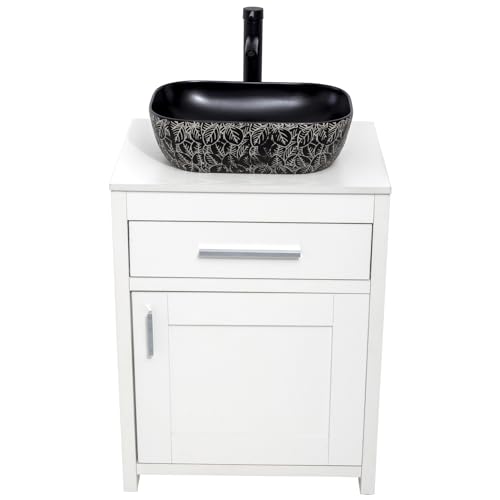 24 Inch Bathroom Vanity Sink Combo with Chrome Faucet F466514