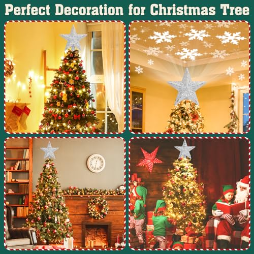 Gold Christmas Tree Topper with LED Projection X564870