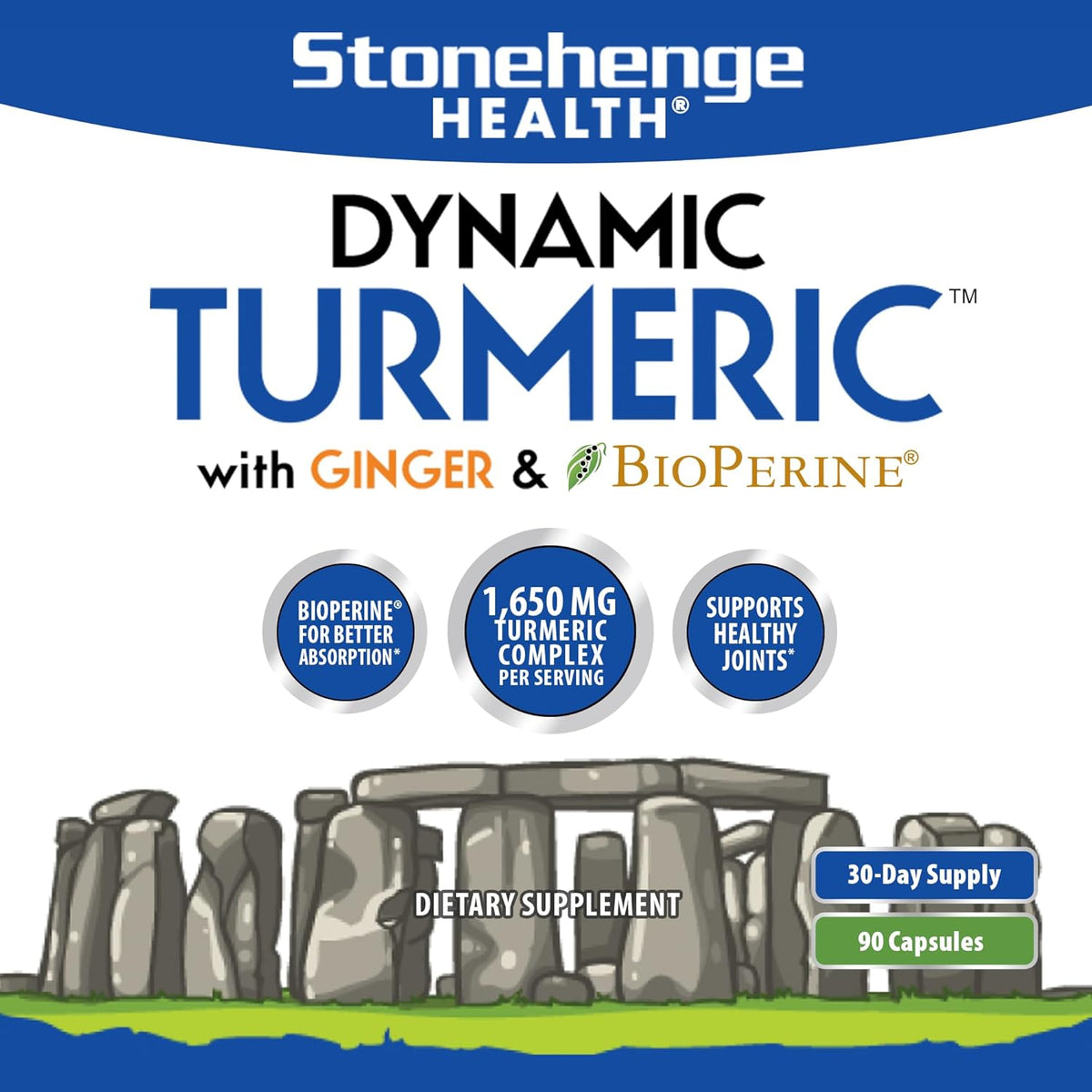 1,650 mg Turmeric Curcumin with Ginger, 90 Vegetarian Capsules I411