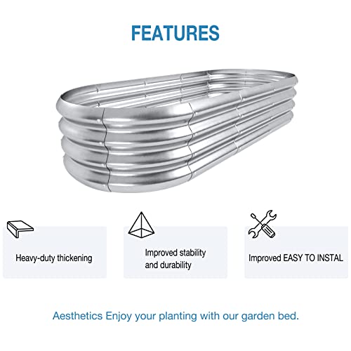 Oval Galvanized Steel Planter Box D859