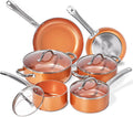 10 Piece Nonstick Ceramic Cookware Set with Stainless Steel Handles R5093