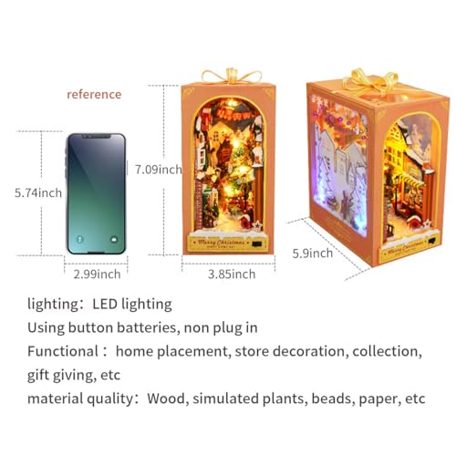 Miniature Dollhouse 3D Wooden Kit Bookshelf Decor L526