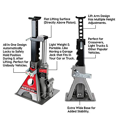 3 Ton Bottle Jack and Jack Stands with 6000 Pound Capacity E503
