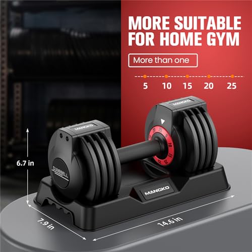 Adjustable 25/55LB Single Dumbbell with Anti-Slip Metal Handle G552617