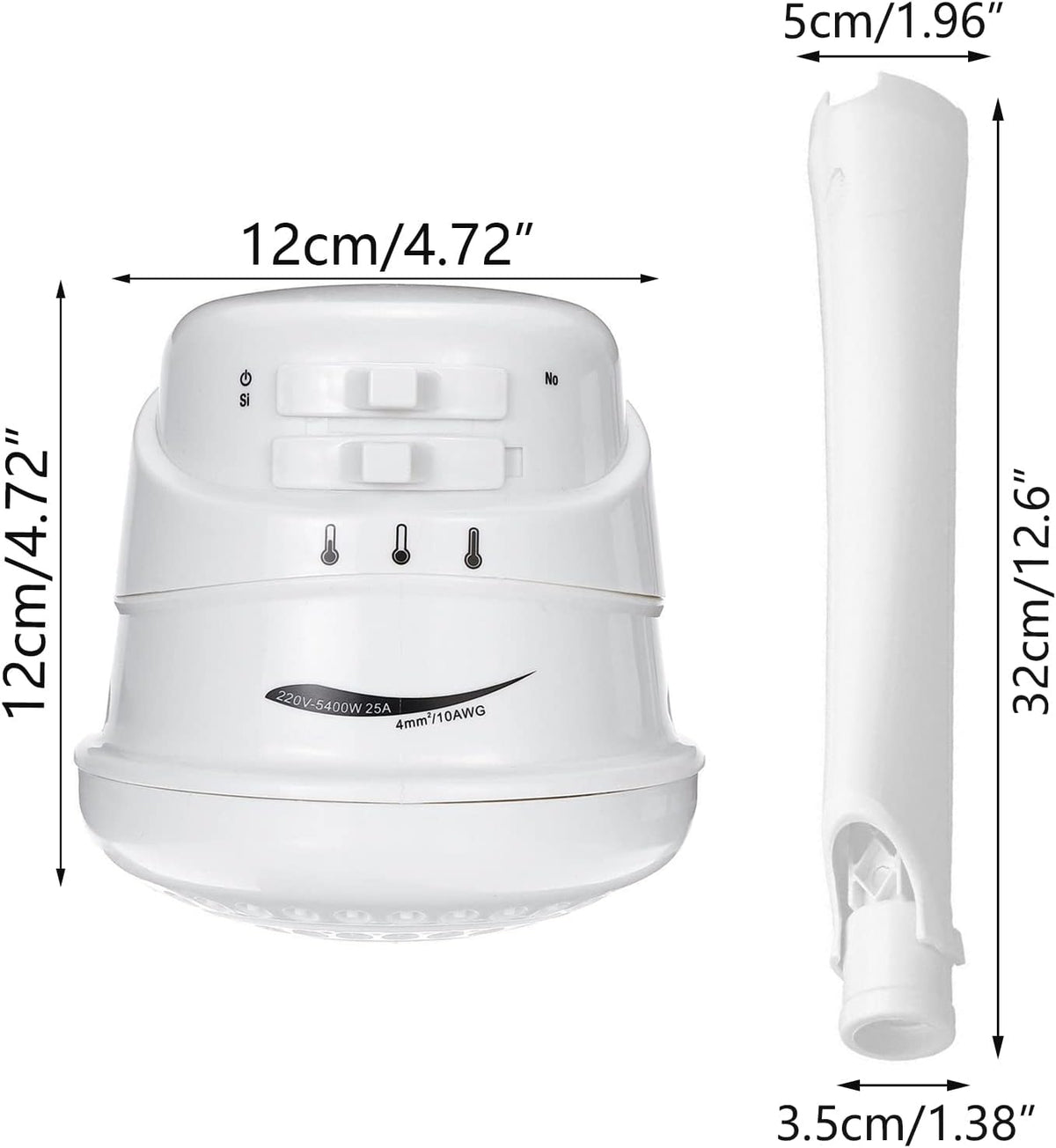 110V 5400W Electric Instant Hot Water Shower Head Heater Pack of 2 V55462