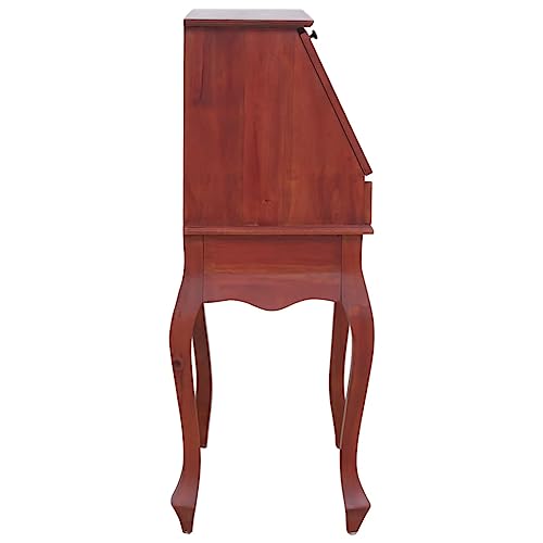 Brown Solid Wood Secretary Desk with Flip Top B862