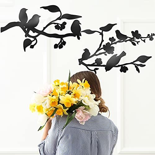 Metal Birds Wall Art (Medium - 24"X10") Q3978