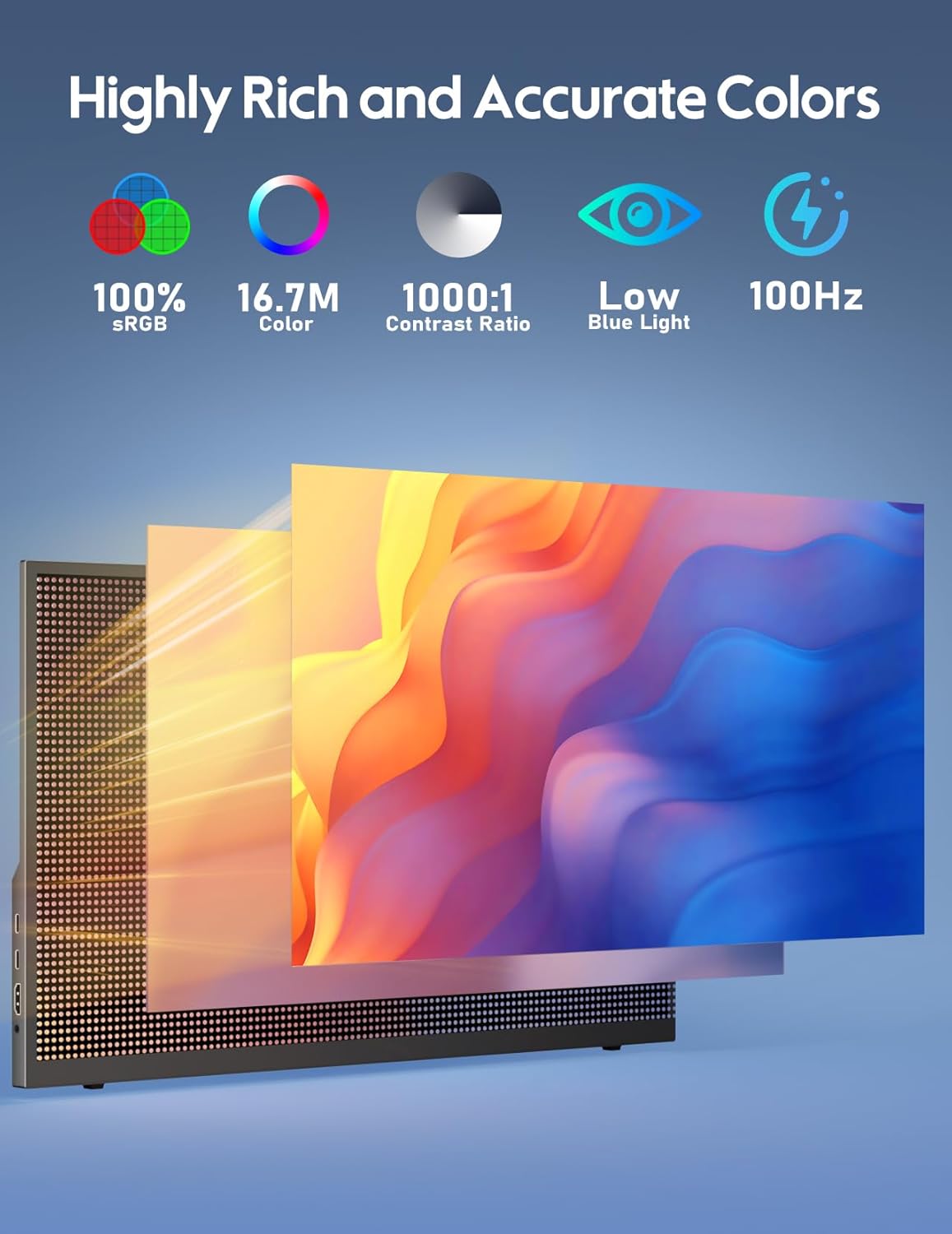 18.5 inch 100Hz Portable Monitor 1080P FHD IPS HDR Gaming Display A411