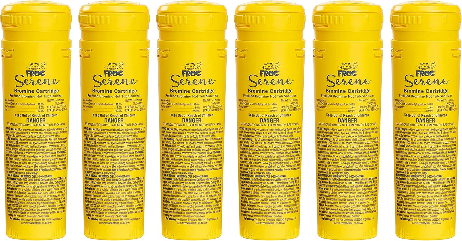 Bromine Replacement Cartridges for Hot Tubs, 150 Grams E555593