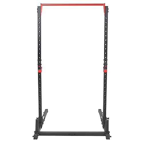High Weight Capacity Power Cage and Squat Rack with J-Hooks, Adjustable Pull Up Bar S867