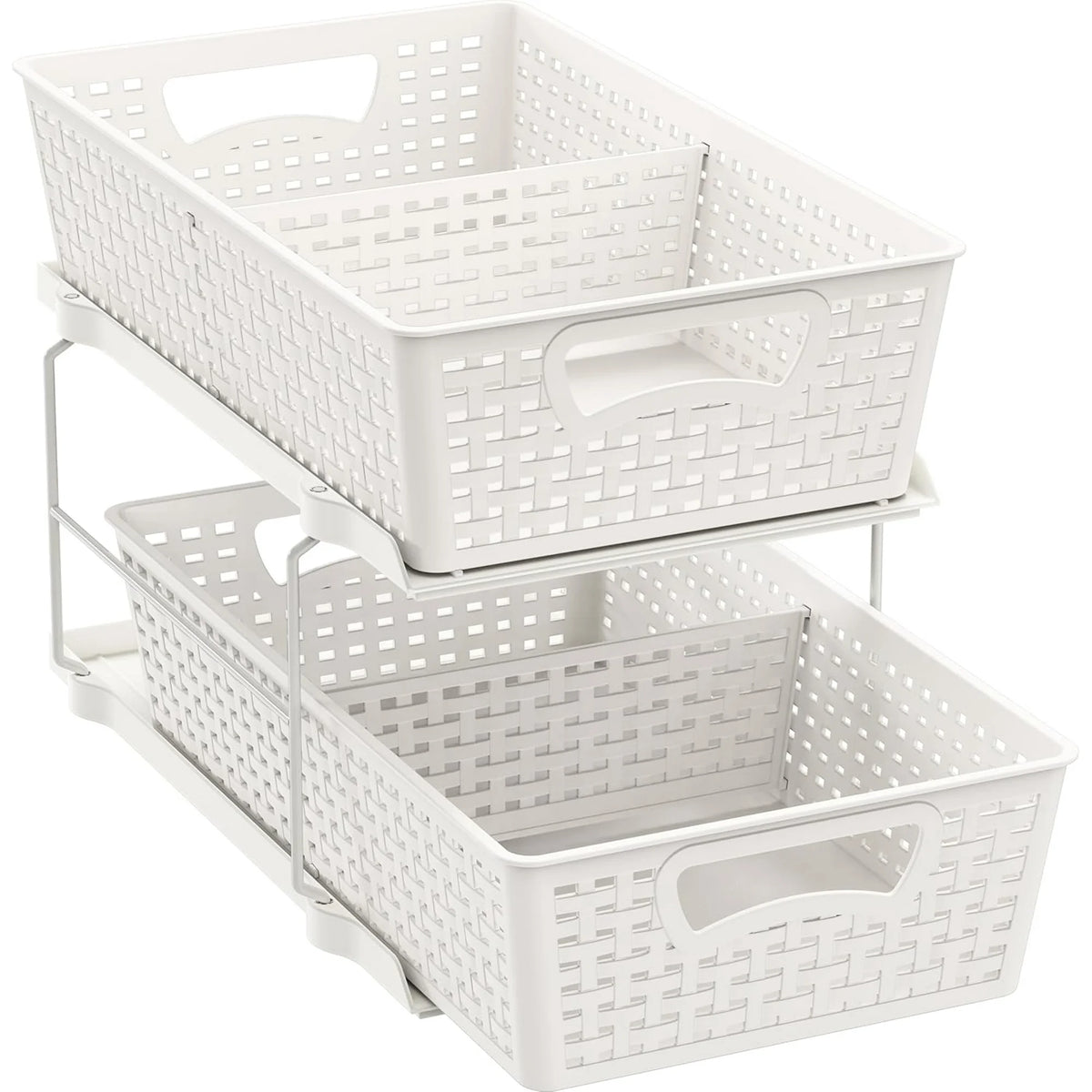 2 Tier Pull-Out Sliding Drawer Under-Sink Storage Organizer Tray O2684