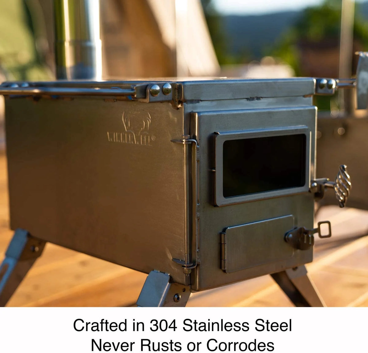 800 Cubic Inch Tent Stove with Chimney Pipe P991