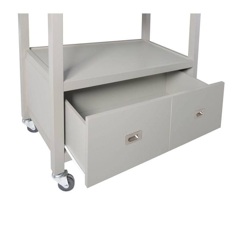 Gray Stainless Steel Top Kitchen Cart F93677