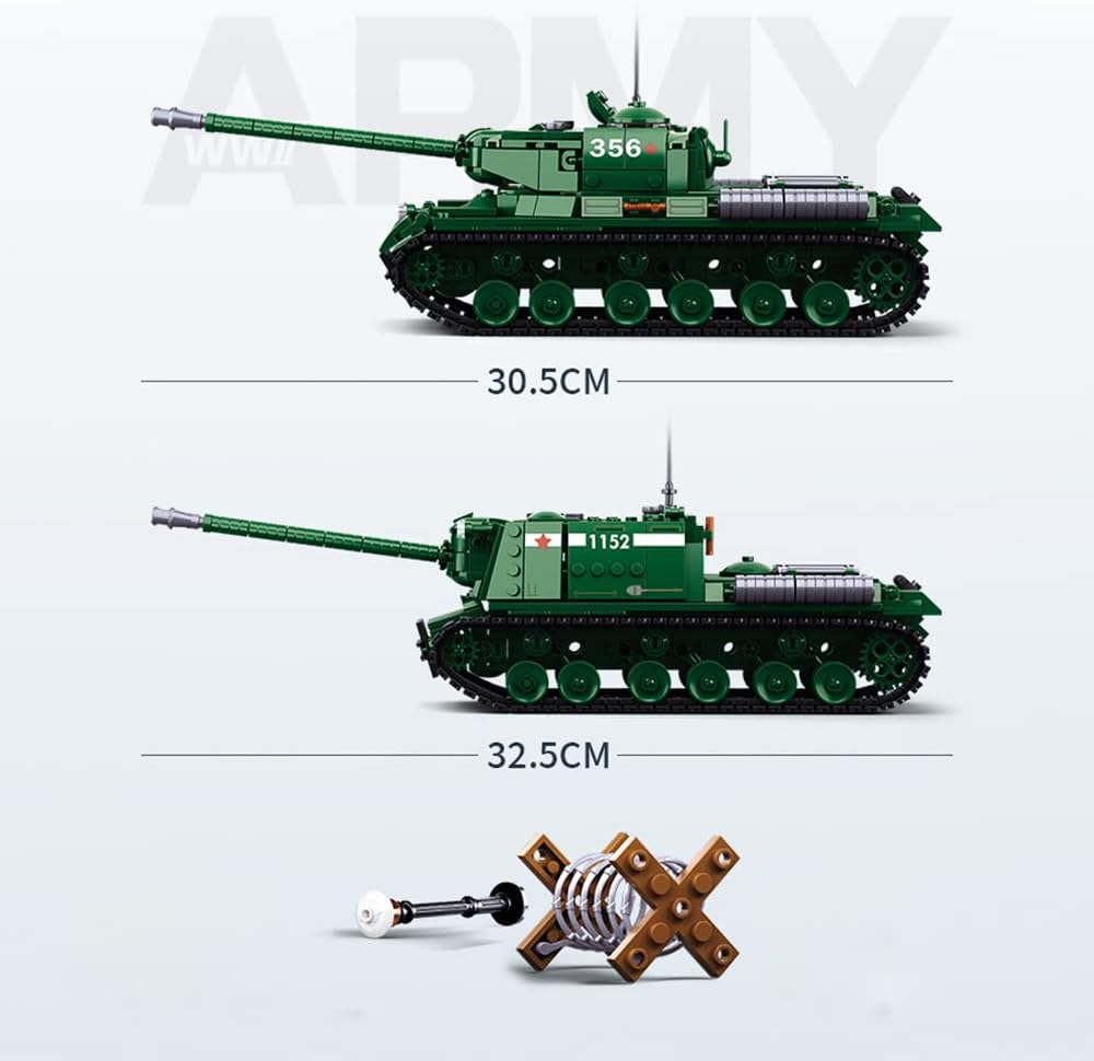 845 PCS Building Block Tank Model with 3 Soldier Figures Y684