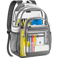 Gray Clear Backpack with Reinforced Bottom F2935