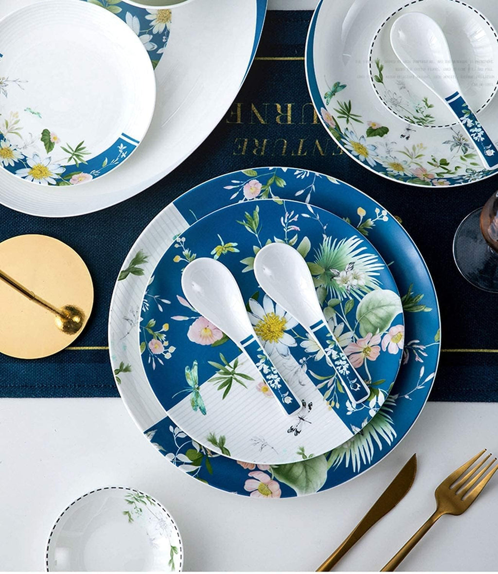 56-Piece Ceramic Bone China Dinnerware Set W9322