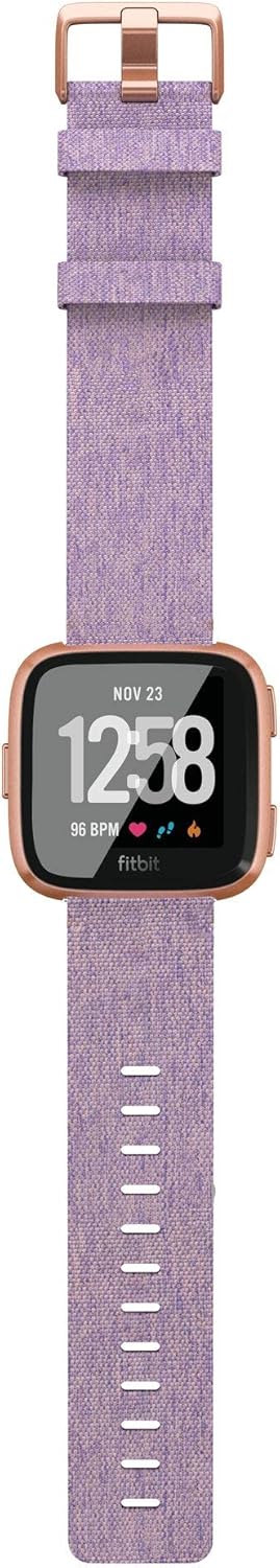 Lavender Rose Gold Smartwatch with Woven Band B1644