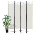 Blue 4 Panel 6FT Room Divider with Steel Frame K190026