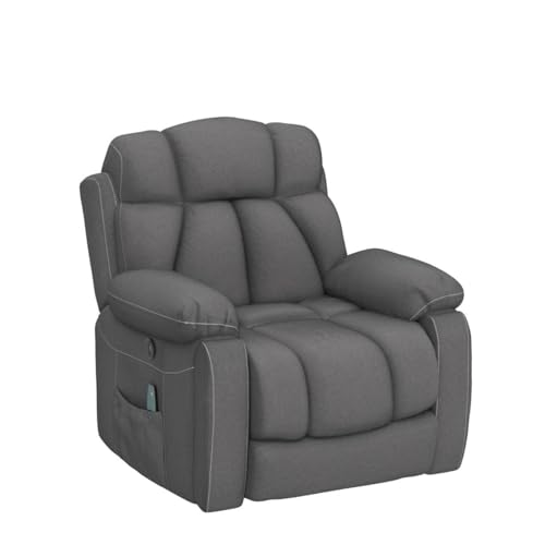 Light Gray Power Lift Recliner Chair with Massage and Heat R131598