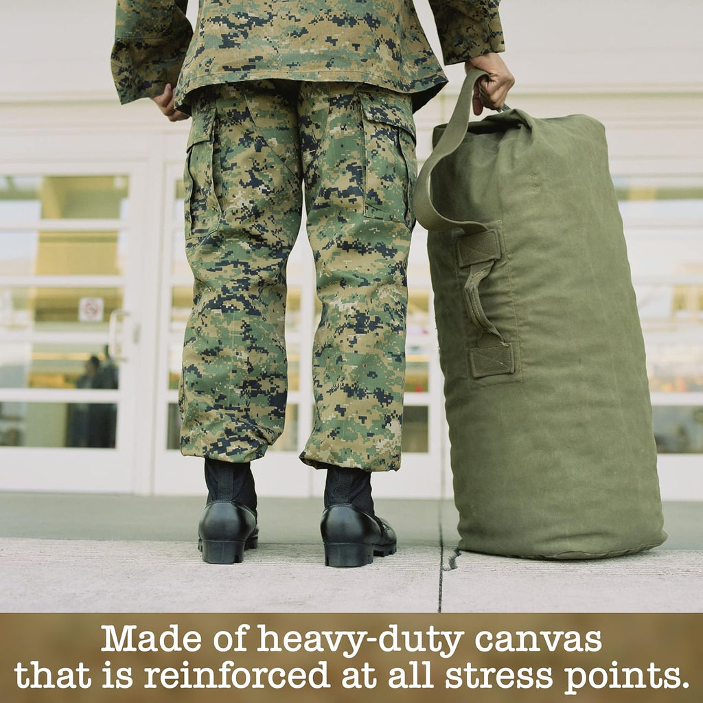 Military Green Canvas Duffel Bag F213