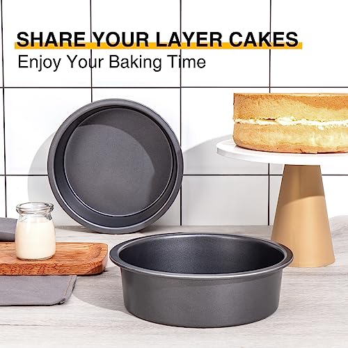 Nonstick Square Baking Pan Set 2 Pieces Grey W341031