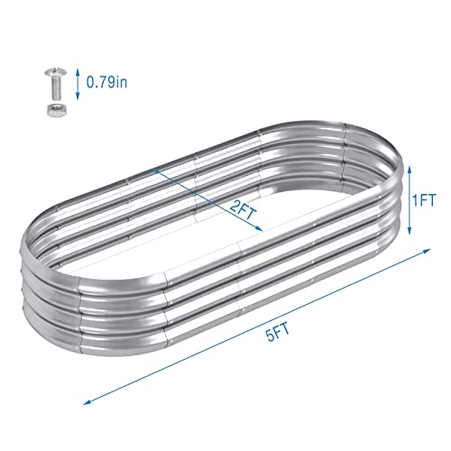 Oval Galvanized Steel Planter Box D859