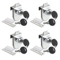 4Pack Zinc Alloy Double Glass Door Display Lock Cabinet Lock with 2 Alike Keys for 4.5-8mm Glass Door K56933