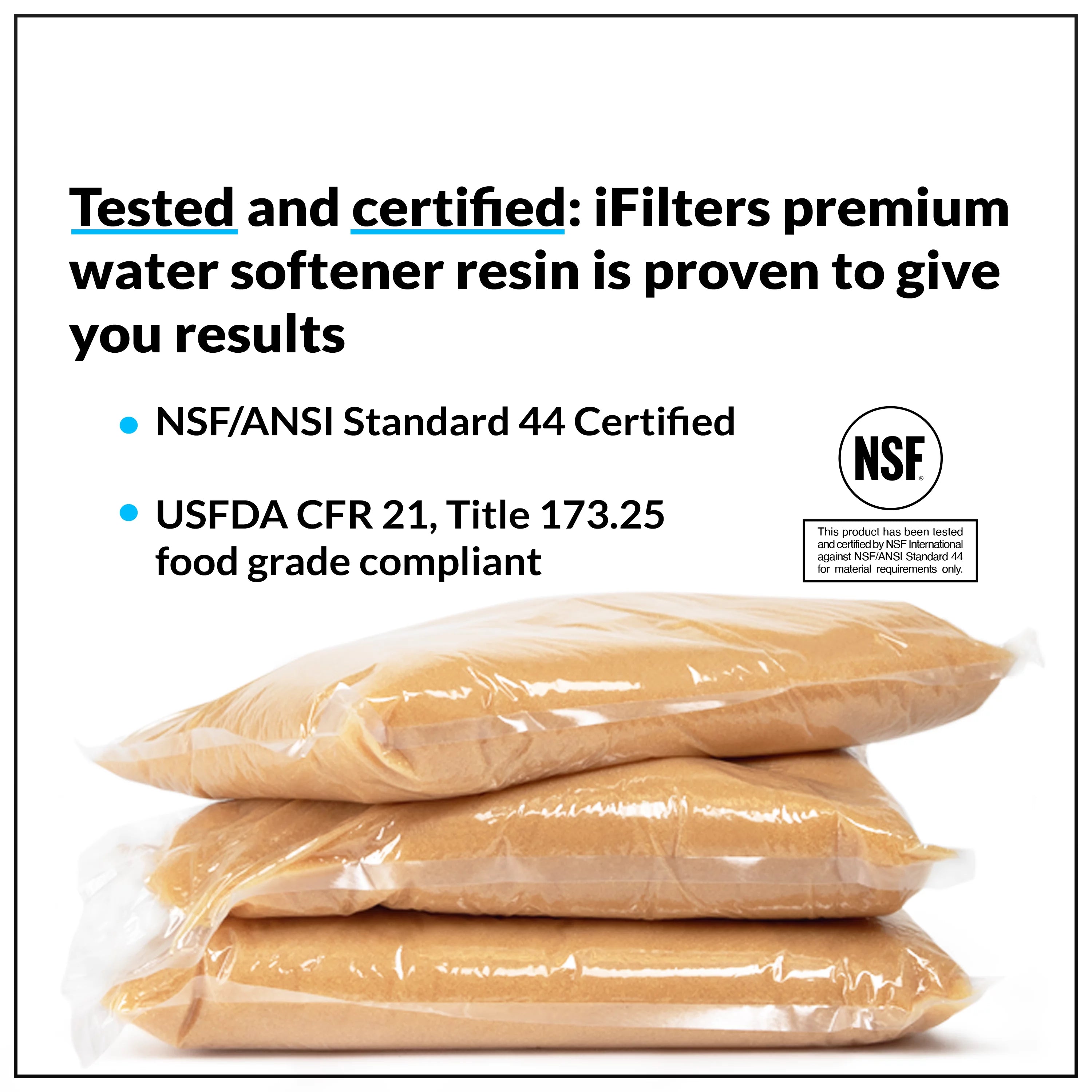 1/2 CuFt Cation Water Softener Resin Media A4334