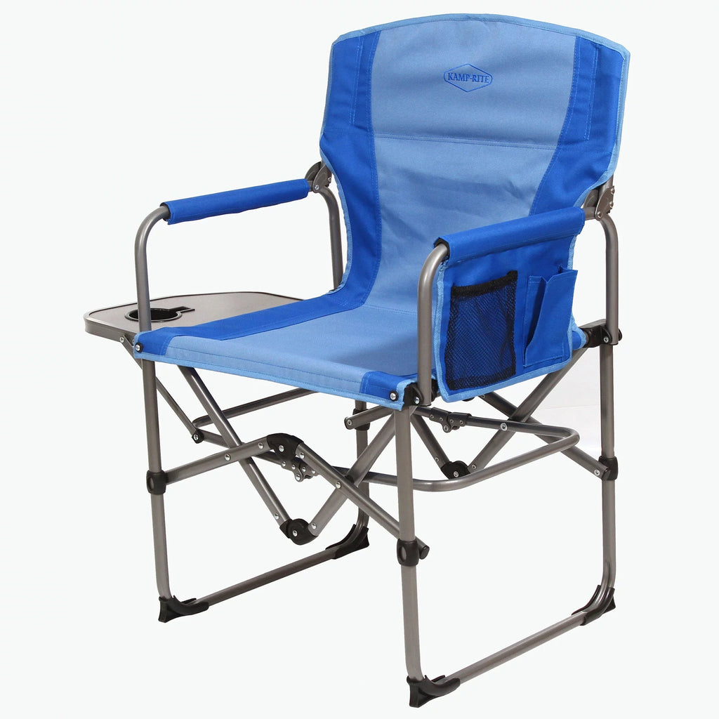 Outdoor Camping Folding Director's Chair with Side Table O4386