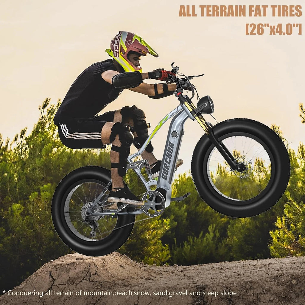 26" Fat Tire Full Suspension Electric Bike A50523
