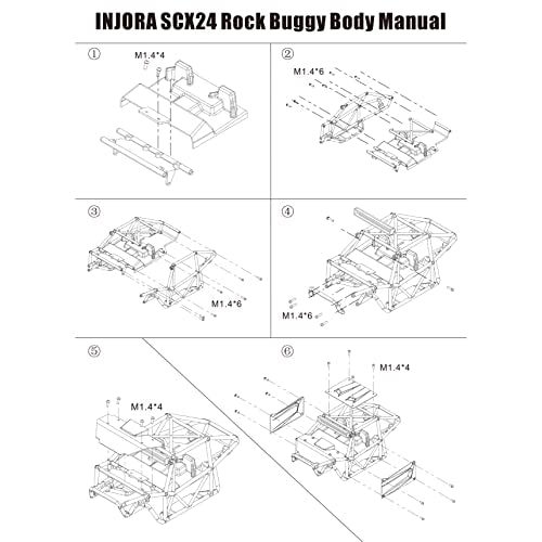 Green Nylon Rock Buggy Body Shell Chassis Kit for 1/24 RC Crawler Car A498197