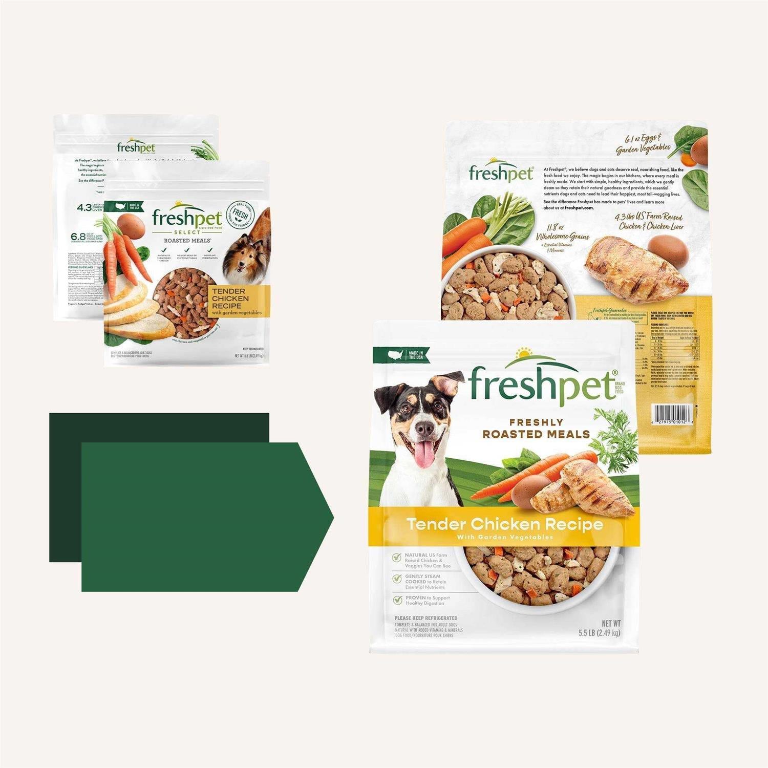 Freshpet Select Dog Food Tender Chicken Recipe I461